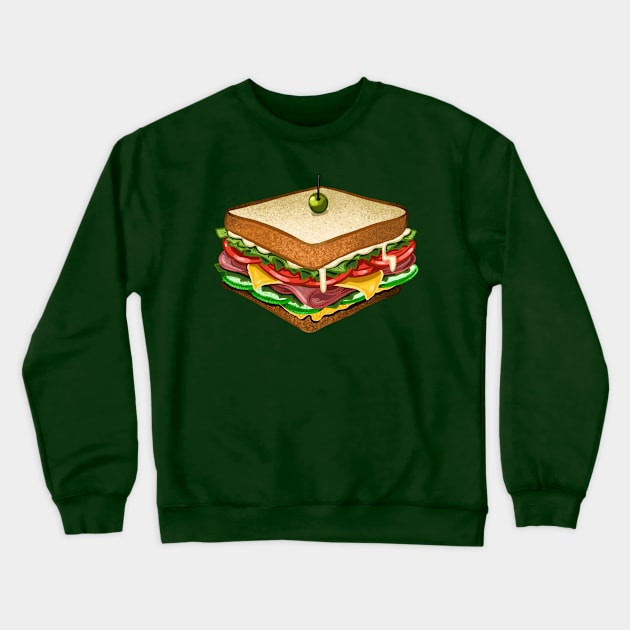 Big Sandwich Crewneck Sweatshirt by deb draws